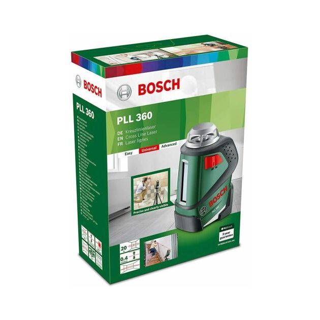 Bosch Нівелір лазерний PLL 360, точність ± 0.4 мм/м, червоного кольору, фото , изображение 9 | SNABZHENIE.com.ua