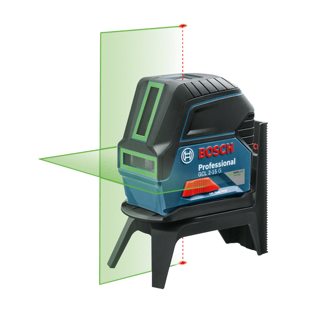 Bosch Нівелір лазерний GCL 2-15G + RM1 + кейс, до 15м, ± 0,3 мм/м, IP 54, зелений промінь, фото , изображение 2 | SNABZHENIE.com.ua