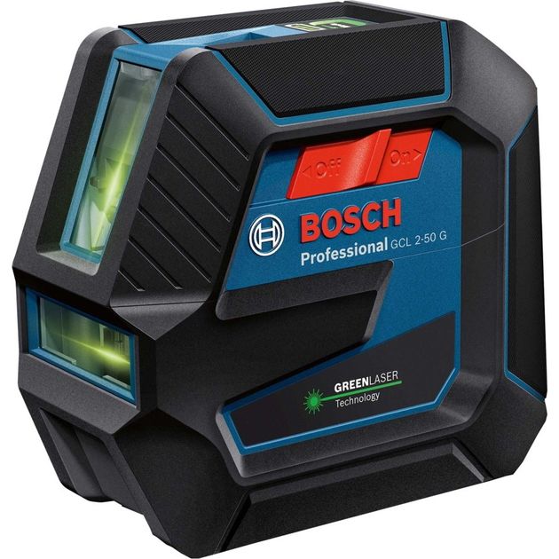 Bosch Нівелір лазерний Professional GCL 2-50 G, до 15 м, ± 0.3 мм/м, з штативом BT 150, тримачем RM 10, чохлом, мішенню, 0.58 кг, фото , изображение 10 | SNABZHENIE.com.ua