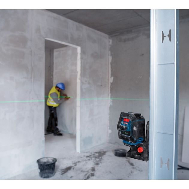 Bosch Нівелір лазерний Professional GCL 2-50 G, до 15 м, ± 0.3 мм/м, з штативом BT 150, тримачем RM 10, чохлом, мішенню, 0.58 кг, фото , изображение 4 | SNABZHENIE.com.ua