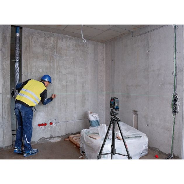 Bosch Нівелір лазерний Professional GCL 2-50 G, до 15 м, ± 0.3 мм/м, з штативом BT 150, тримачем RM 10, чохлом, мішенню, 0.58 кг, фото , изображение 3 | SNABZHENIE.com.ua