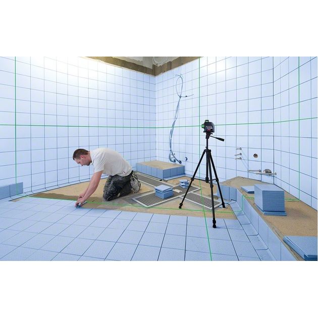 Bosch Нівелір лазерний GLL 3-80 G, до 30м з приймачем 120м, ±0.3мм/м, кейс, 0.82кг, фото , изображение 3 | SNABZHENIE.com.ua