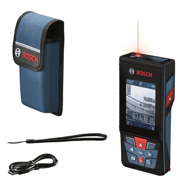Bosch Далекомір лазерний Professional GLM 150-27 C, ±1.5 мм, 0.08–150м, 0-360°, чохол, 0.21кг, фото , изображение 2 | SNABZHENIE.com.ua