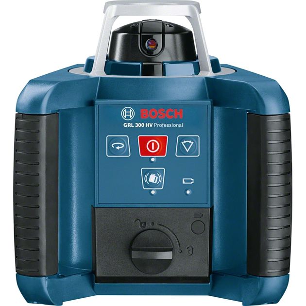 Bosch Нівелір лазерний ротаційний Professional GRL 300 HV, 60м/з приймачем 300м, ±0.1мм/м, 150/300/600 об/хв, IP54, 1.8кг, кейс, приймач LR1, пульт RC1, тримач WM4, ЗП, окуляри, мішень, фото , изображение 10 | SNABZHENIE.com.ua