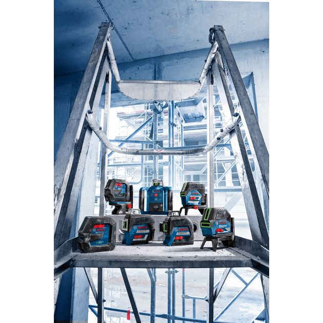 Bosch Нівелір лазерний ротаційний Professional GRL 300 HVG, 300м, ±0.1мм/м, 150/300/600 об/хв, тримач WM4, IP54, 1.8кг, зелений промінь, кейс, приймач LR1, пульт RC1, АКБ, ЗП, мішень, фото , изображение 10 | SNABZHENIE.com.ua