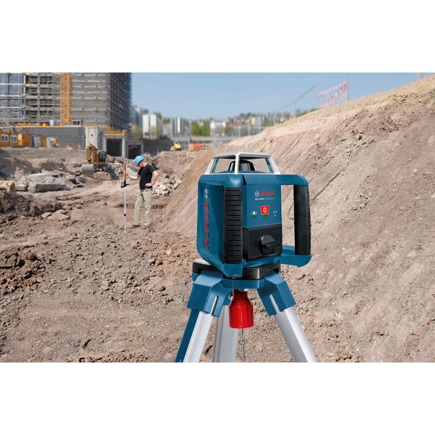 Bosch Нівелір лазерний ротаційний Professional GRL 400 H, 20м/з приймачем 400м, ±0.08мм/м, 600 об/хв, IP54, 2кг, кейс, приймач LR1, АКБ, ЗП, фото , изображение 4 | SNABZHENIE.com.ua