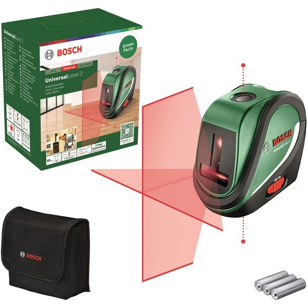 Bosch Нівелір лазерний UniversalLevel2, до 10м, 0.5мм/м, 0.46кг, фото  | SNABZHENIE.com.ua