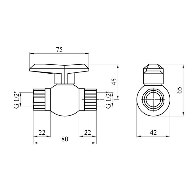 Кран ПЭ SantehPlast 1/2" ВВ, фото  | SNABZHENIE.com.ua