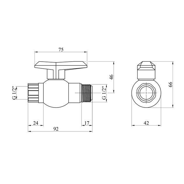 Кран ПЭ SantehPlast 1/2" ВН, фото  | SNABZHENIE.com.ua