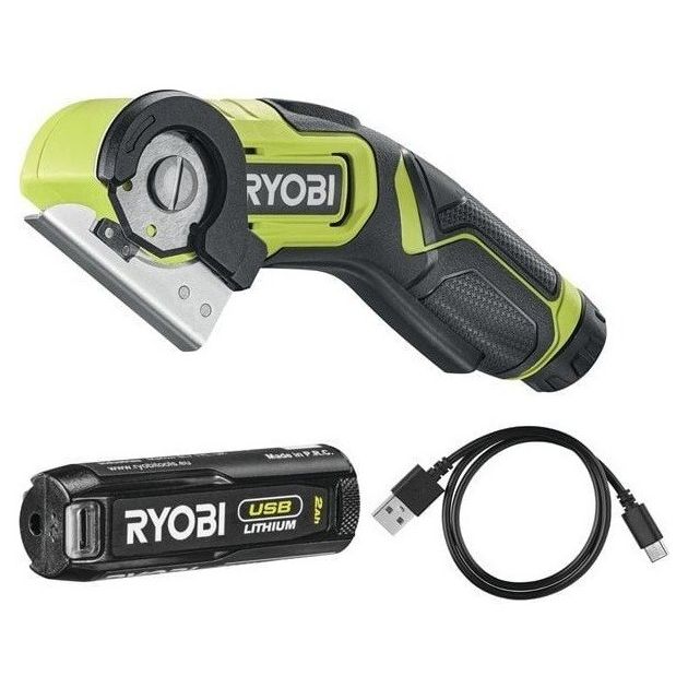 Ryobi Різак акумуляторний USB Lithium RCT4-120G 4В 2А·год рез 6.4мм 270об/хв 0.27кг, фото  | SNABZHENIE.com.ua