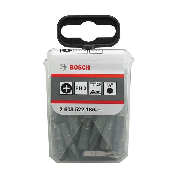 Bosch Насадка для загвинчування Extra-Hart PH2, 25мм, 25шт, фото , зображення 2 | SNABZHENIE.com.ua