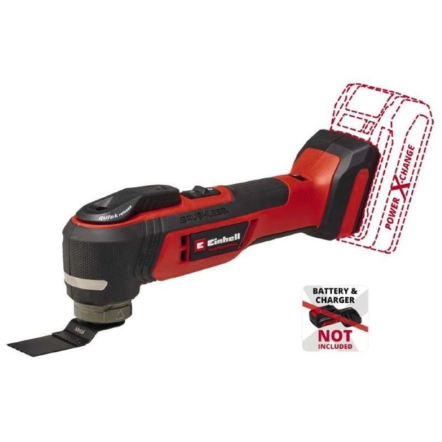 Einhell Багатофункціональний інструмент акумуляторний TP-MG 18 Li BL - Solo PXC 18В 11000-20000кол·хв кут коливань 3.2° 1.08 кг без АКБ і ЗП, фото , изображение 2 | SNABZHENIE.com.ua Einhell Багатофункціональний інструмент акумуляторний TP-MG 18 Li BL - Solo PXC 18В 11000-20000кол·хв кут коливань 3.2° 1.08 кг без АКБ і ЗП, фото , изображение 2 | SNABZHENIE.com.ua