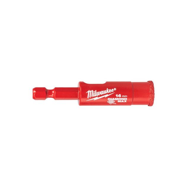 Коронка алмазная Diamond Plus MILWAUKEE, Ø14,0мм (1/4 Hex) (с водой), фото  | SNABZHENIE.com.ua