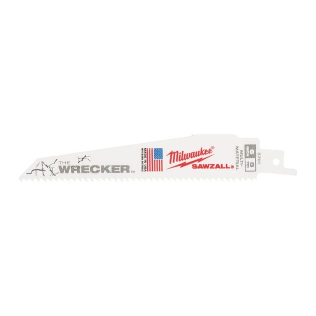 Полотно для сабельных пил WRECKER MILWAUKEE, 150х3,6/2,3мм, (5шт), (металл, дерево с гвоздями), фото  | SNABZHENIE.com.ua