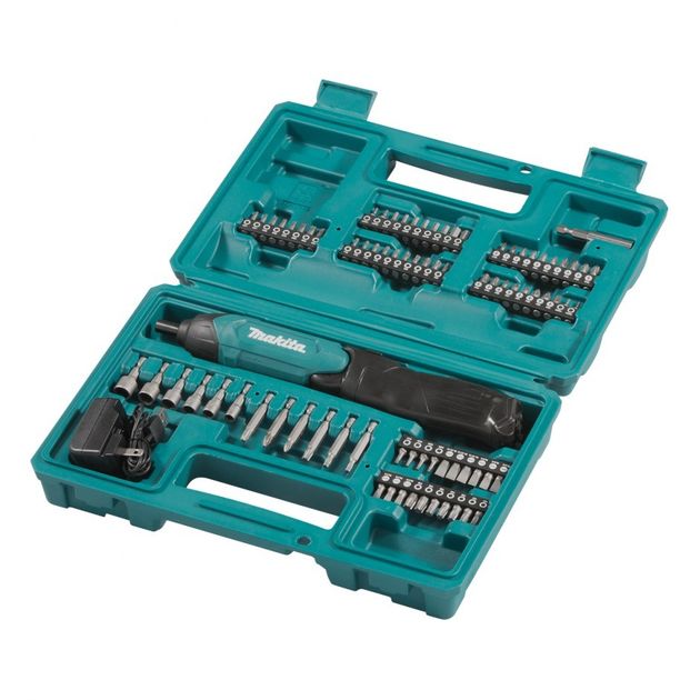Makita Шурупокрут акумуляторний DF001DW 3.6В 1х1.5А·год 4Нм 220об·хв набір приладдя 81шт 0.36кг, фото , изображение 4 | SNABZHENIE.com.ua Makita Шурупокрут акумуляторний DF001DW 3.6В 1х1.5А·год 4Нм 220об·хв набір приладдя 81шт 0.36кг, фото , изображение 4 | SNABZHENIE.com.ua
