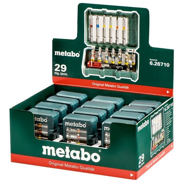 Metabo Біти BitBox, набір 29шт, 1/4", магнітний бітотримач, перехідник, SL,PH,PZ,H,T, сталь S2, кейс, фото , изображение 3 | SNABZHENIE.com.ua Metabo Біти BitBox, набір 29шт, 1/4", магнітний бітотримач, перехідник, SL,PH,PZ,H,T, сталь S2, кейс, фото , изображение 3 | SNABZHENIE.com.ua