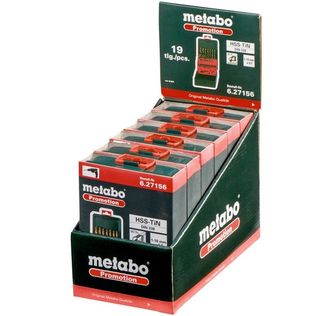 Metabo Набір свердел по металу HSS-TiN, 19шт, фото , изображение 3 | SNABZHENIE.com.ua Metabo Набір свердел по металу HSS-TiN, 19шт, фото , изображение 3 | SNABZHENIE.com.ua