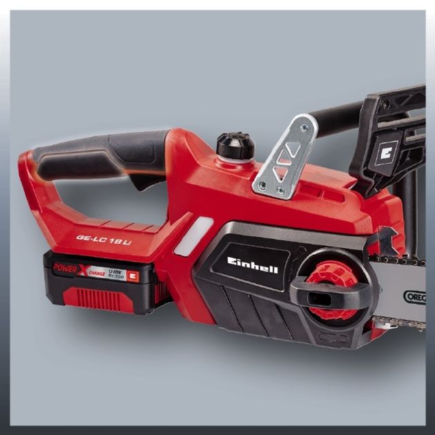 Einhell Пила ланцюгова акумуляторна GE-LC 18 Li Kit 18В PXC акб 1х3А·год шина 25см 4.3м/с 2.97кг, фото , изображение 8 | SNABZHENIE.com.ua Einhell Пила ланцюгова акумуляторна GE-LC 18 Li Kit 18В PXC акб 1х3А·год шина 25см 4.3м/с 2.97кг, фото , изображение 8 | SNABZHENIE.com.ua