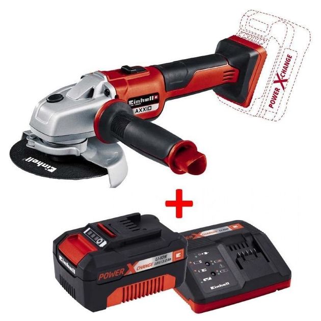 Einhell AXXIO 18В + 3Агод + ЗП, 125 мм кутова, фото  | SNABZHENIE.com.ua