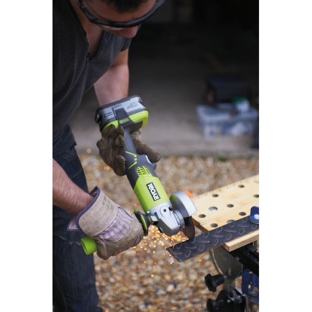 Ryobi Шліфмашина кутова ONE + R18AG-0 акумуляторна, 115мм, 18В, solo (без АКБ і ЗП), фото , изображение 8 | SNABZHENIE.com.ua Ryobi Шліфмашина кутова ONE + R18AG-0 акумуляторна, 115мм, 18В, solo (без АКБ і ЗП), фото , изображение 8 | SNABZHENIE.com.ua