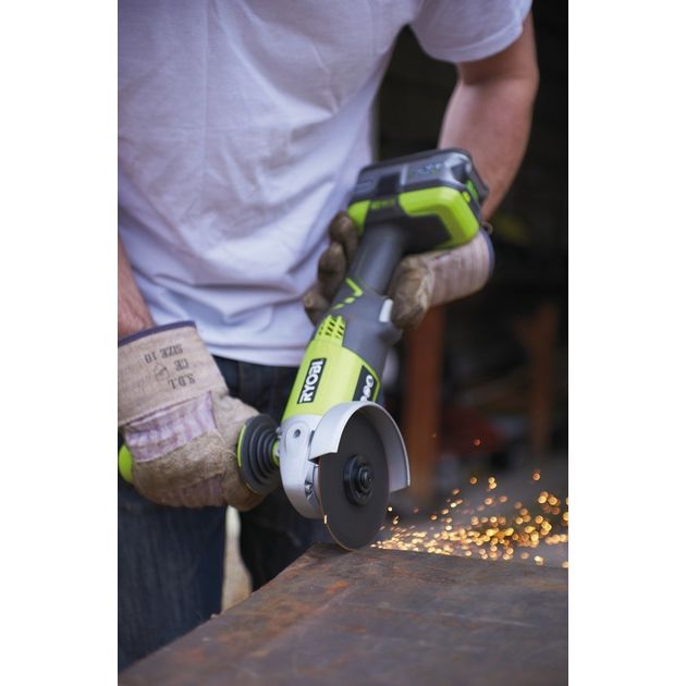 Ryobi Шліфмашина кутова ONE + R18AG-0 акумуляторна, 115мм, 18В, solo (без АКБ і ЗП), фото , изображение 5 | SNABZHENIE.com.ua Ryobi Шліфмашина кутова ONE + R18AG-0 акумуляторна, 115мм, 18В, solo (без АКБ і ЗП), фото , изображение 5 | SNABZHENIE.com.ua