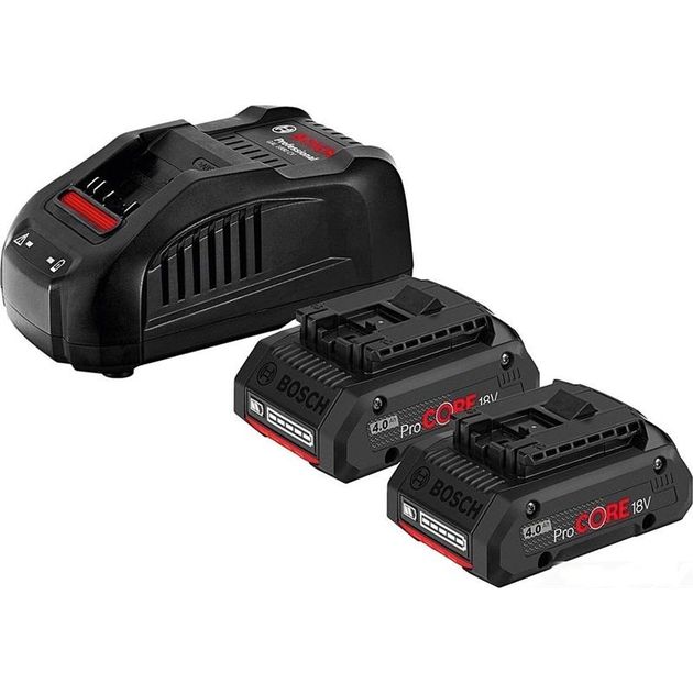 Bosch Набор 2х акумулятора ProCORE18V 4.0Ah + ЗУ, фото , изображение 2 | SNABZHENIE.com.ua