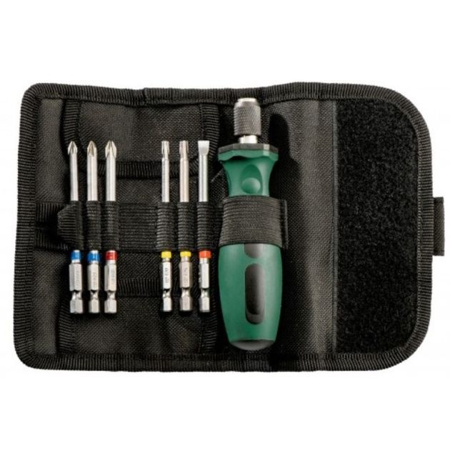 Metabo Набор отверток (7 шт.) рукоять-держатель + PZ1, PZ2, PH2, TX20, TX25, плоская, фото  | SNABZHENIE.com.ua