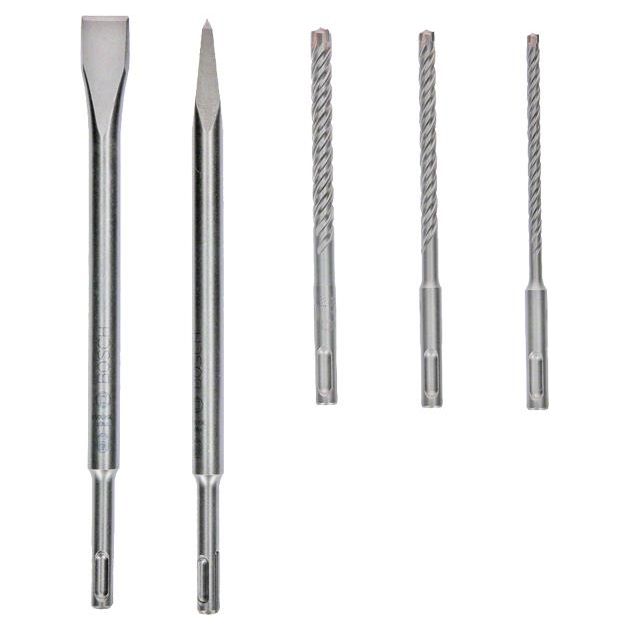 Bosch Набір бурів та зубил, SDS-plus, 5шт, фото , зображення 2 | SNABZHENIE.com.ua