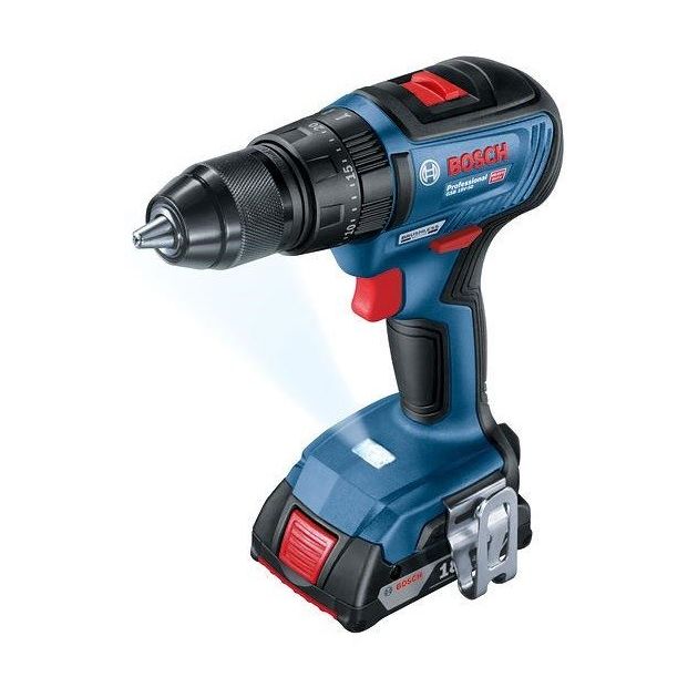 Bosch Шурупокрут-дриль ударний акумуляторний GSB 18 V-50, 18V2х2.0А•год, 28•50Нм, 20+2, 460-1800об•хв, L-Case, 1.1кг, фото , изображение 2 | SNABZHENIE.com.ua Bosch Шурупокрут-дриль ударний акумуляторний GSB 18 V-50, 18V2х2.0А•год, 28•50Нм, 20+2, 460-1800об•хв, L-Case, 1.1кг, фото , изображение 2 | SNABZHENIE.com.ua