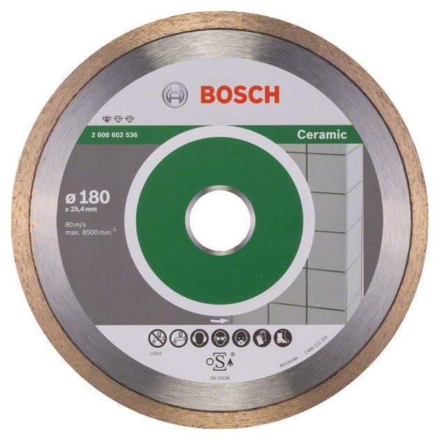Bosch Алмазний диск Standard for Ceramic 180-25.4, фото , изображение 2 | SNABZHENIE.com.ua