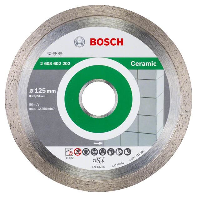 Bosch Алмазний диск Standard for Ceramic 125-22.23, фото , зображення 2 | SNABZHENIE.com.ua