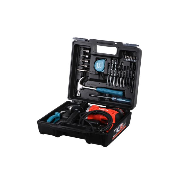 Makita Дріль ударна M8100KX2 710Вт, 13мм + комплект ручного і витратного інструменту, фото , зображення 2 | SNABZHENIE.com.ua