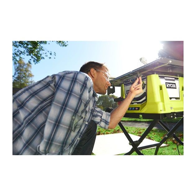 Ryobi Пиляльний верстат RTS1800EF-G 1800Вт настільна 254мм зі станиною и транспорт.колесами, фото , зображення 8 | SNABZHENIE.com.ua Ryobi Пиляльний верстат RTS1800EF-G 1800Вт настільна 254мм зі станиною и транспорт.колесами, фото , зображення 8 | SNABZHENIE.com.ua