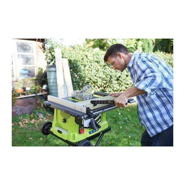 Ryobi Пиляльний верстат RTS1800EF-G 1800Вт настільна 254мм зі станиною и транспорт.колесами, фото , зображення 5 | SNABZHENIE.com.ua Ryobi Пиляльний верстат RTS1800EF-G 1800Вт настільна 254мм зі станиною и транспорт.колесами, фото , зображення 5 | SNABZHENIE.com.ua