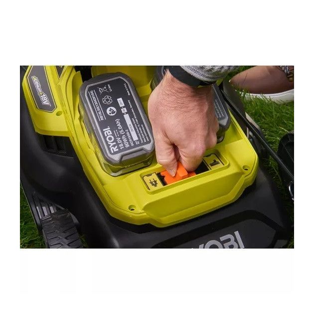Ryobi Газонокосарка Ryobi ONE+ Hybrid RY18LMH37A-250 18В/220В 2х5.0А/г, 37см, 25-70 мм, 45л, мульчування, фото , изображение 8 | SNABZHENIE.com.ua Ryobi Газонокосарка Ryobi ONE+ Hybrid RY18LMH37A-250 18В/220В 2х5.0А/г, 37см, 25-70 мм, 45л, мульчування, фото , изображение 8 | SNABZHENIE.com.ua