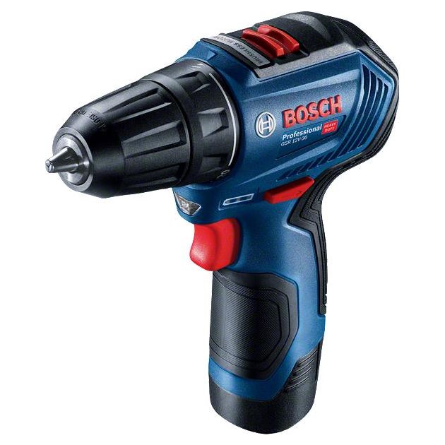 Bosch Шурупокрут-дриль акумуляторний GSR 12V-30, 12В 2x2.0 Аг, 30Нм, 20+1, 420/1600об/хв, безщітковий, 0.78кг, фото  | SNABZHENIE.com.ua