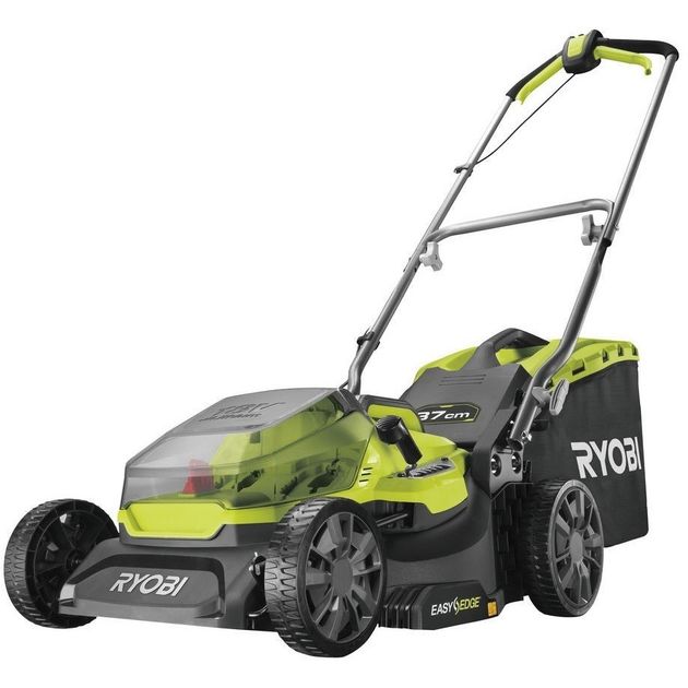 Ryobi Газонокосарка акумуляторна RY18LM37A-140 ONE+ 18В акб 1х4А·год 37см 45л 25-70см EasyEdge мульчування 16кг, фото  | SNABZHENIE.com.ua