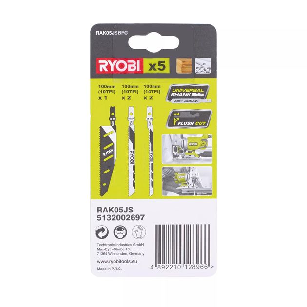 Ryobi Пилочки для лобзика RAK05JSBFC, набір 5шт, фото , зображення 4 | SNABZHENIE.com.ua Ryobi Пилочки для лобзика RAK05JSBFC, набір 5шт, фото , зображення 4 | SNABZHENIE.com.ua