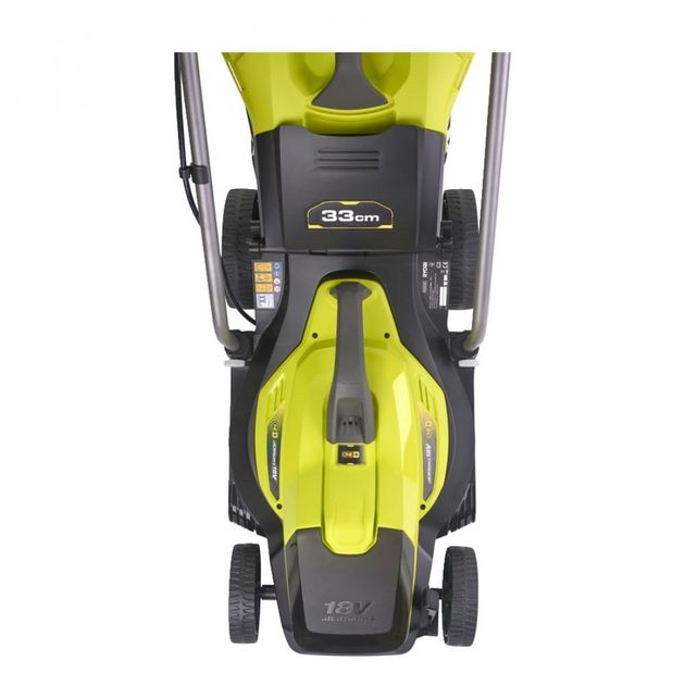 Ryobi Газонокосарка акумуляторна ONE+ OLM1833B 18В 33см 35л 25-65мм 8.1кг без АКБ та ЗП, фото , изображение 4 | SNABZHENIE.com.ua Ryobi Газонокосарка акумуляторна ONE+ OLM1833B 18В 33см 35л 25-65мм 8.1кг без АКБ та ЗП, фото , изображение 4 | SNABZHENIE.com.ua