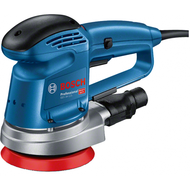 Bosch Шліфмашина ексцентрикова GEX 34-125, 340Вт, 125мм, 12000об•хв, 2.4кг, фото  | SNABZHENIE.com.ua