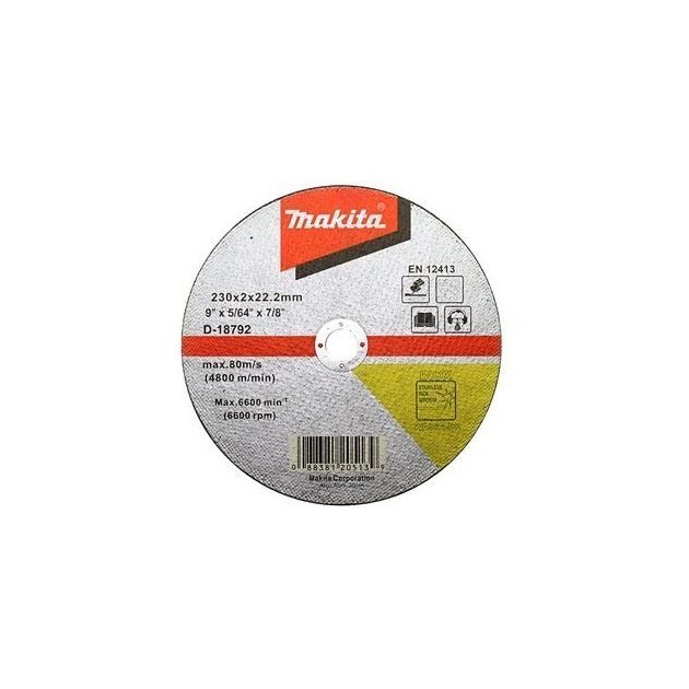Makita Відрізний диск по нержавійці 230 мм (D-18792), фото  | SNABZHENIE.com.ua