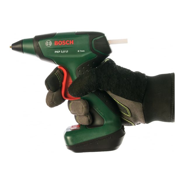 Bosch Пістолет клейовий PKP 3,6 LI, 3.6В, стрижень 7х150мм, 0.3кг, фото , зображення 3 | SNABZHENIE.com.ua Bosch Пістолет клейовий PKP 3,6 LI, 3.6В, стрижень 7х150мм, 0.3кг, фото , зображення 3 | SNABZHENIE.com.ua