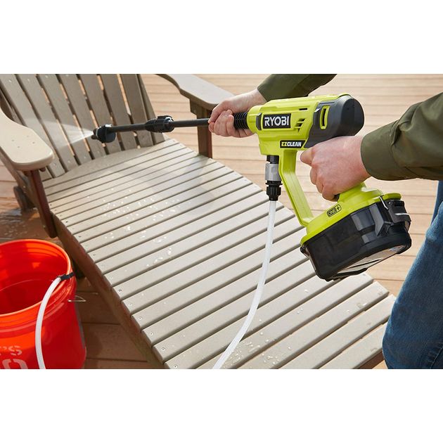 Ryobi Мінімийка високого тиску акумуляторна ONE+ RY18PW22A-0 18В 22бар 182л/год 22кг без АКБ та ЗП, фото , изображение 9 | SNABZHENIE.com.ua Ryobi Мінімийка високого тиску акумуляторна ONE+ RY18PW22A-0 18В 22бар 182л/год 22кг без АКБ та ЗП, фото , изображение 9 | SNABZHENIE.com.ua