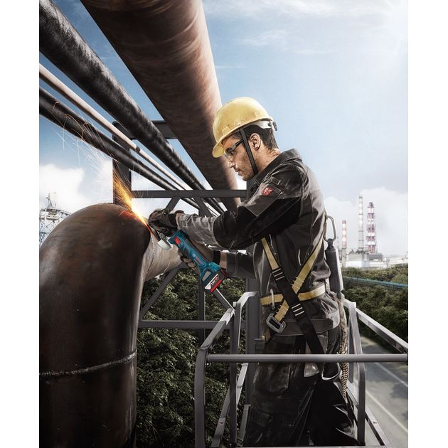 Bosch Шліфмашина кутова акумуляторна GWS 180-LI, 125мм, 18В, 11000об/хв, М14, 1,6кг, без АКБ та ЗП, фото , изображение 8 | SNABZHENIE.com.ua