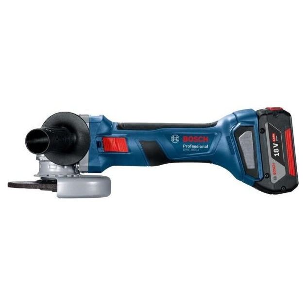 Bosch Шліфмашина кутова акумуляторна GWS 180, 125мм, 18В 1х4.0Аг, 11000об/хв, безщіткова, 1.6кг, фото , изображение 3 | SNABZHENIE.com.ua