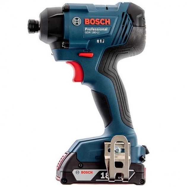 Bosch Гайковерт ударний GDR 180-Li, акум., 2х18 В, 160 Нм, 1/4", 1.1кг, кейс, фото  | SNABZHENIE.com.ua