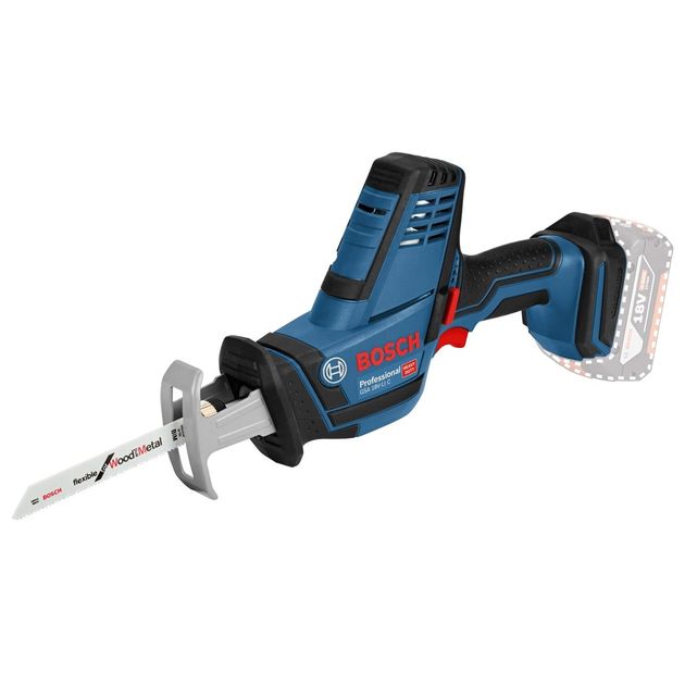 Bosch Пила шабельна акумуляторна GSA 18 V-LI C, 18В, пропил 200мм, хід 21мм, 2.3кг, без АКБ та ЗП, фото  | SNABZHENIE.com.ua