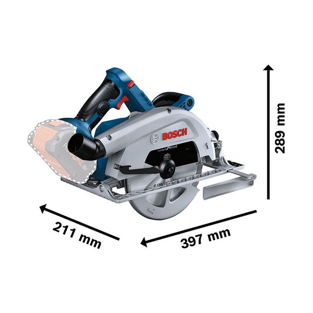 Bosch Пила дискова GKS 18V-68 C, акум., 18В, 190мм, 4кг, Solo, фото , зображення 4 | SNABZHENIE.com.ua