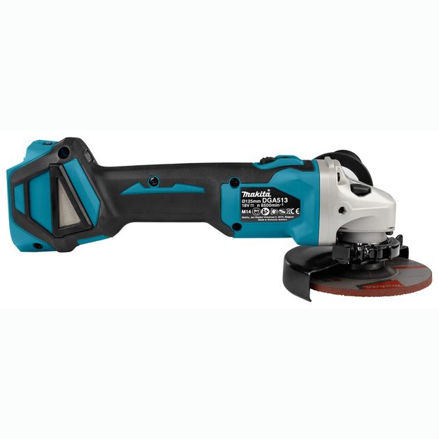 Makita Шліфмашина кутова DGA513Z аккумуляторна, 18В, 125 мм, 3000-8500 об/хв, 3 кг, SOLO, фото , изображение 5 | SNABZHENIE.com.ua Makita Шліфмашина кутова DGA513Z аккумуляторна, 18В, 125 мм, 3000-8500 об/хв, 3 кг, SOLO, фото , изображение 5 | SNABZHENIE.com.ua