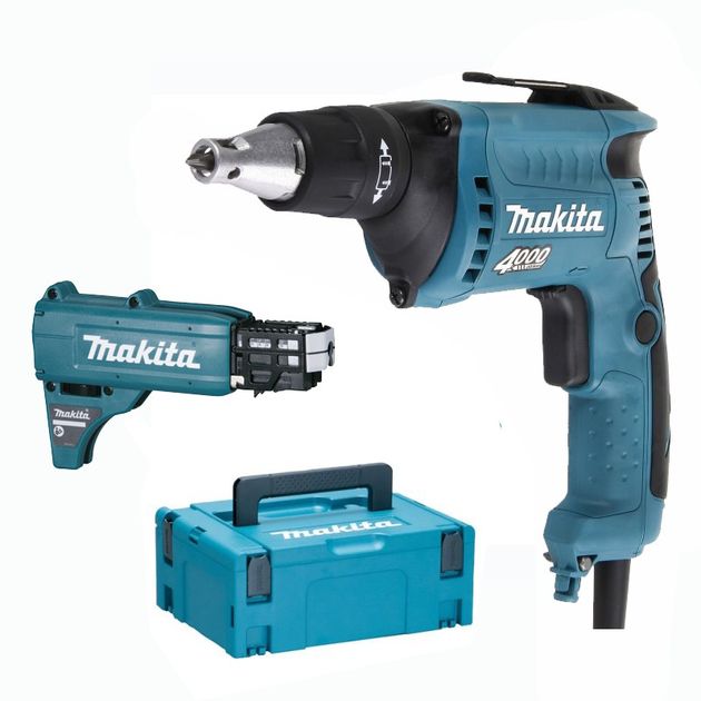 Makita Шурупокрут для гіпсокартону FS4300JX2, 570Вт, 4000 об/хв, 10-16Нм, 1.4кг, Makpac + аксесуари, фото , зображення 8 | SNABZHENIE.com.ua